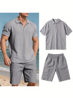 Conjunto El Mérida – Polo + Bermuda de Lino Premium para Caballero