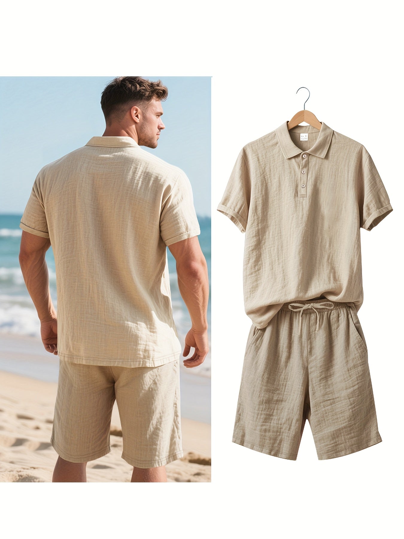 Conjunto El Mérida – Polo + Bermuda de Lino Premium para Caballero