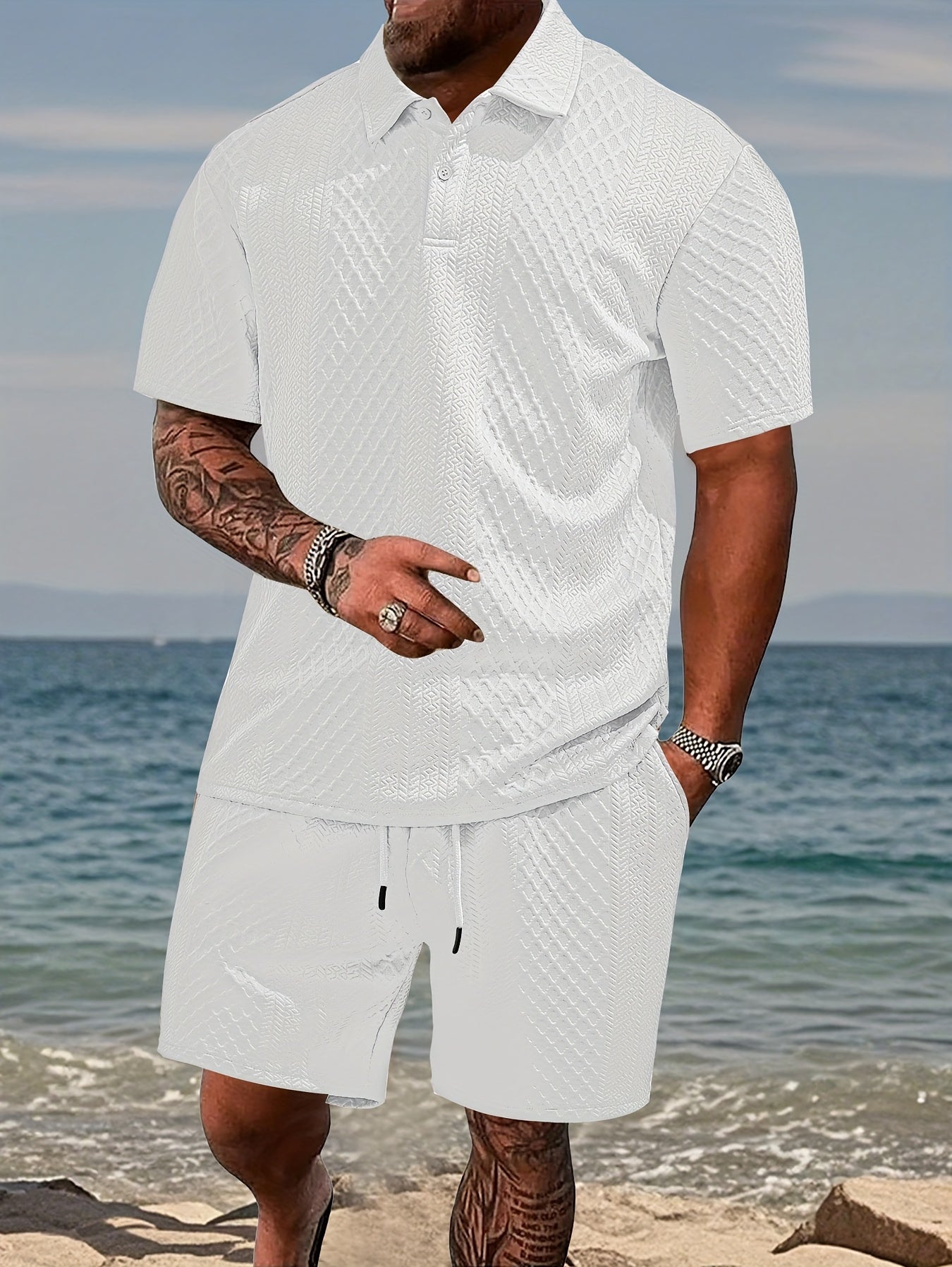 Conjunto Riviera Elite | Textura Premium 3D y Frescura Absoluta en Verano