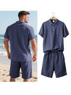 Conjunto El Mérida – Polo + Bermuda de Lino Premium para Caballero