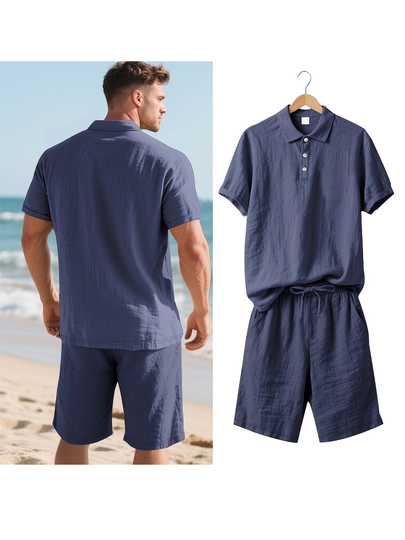 Conjunto El Mérida – Polo + Bermuda de Lino Premium para Caballero