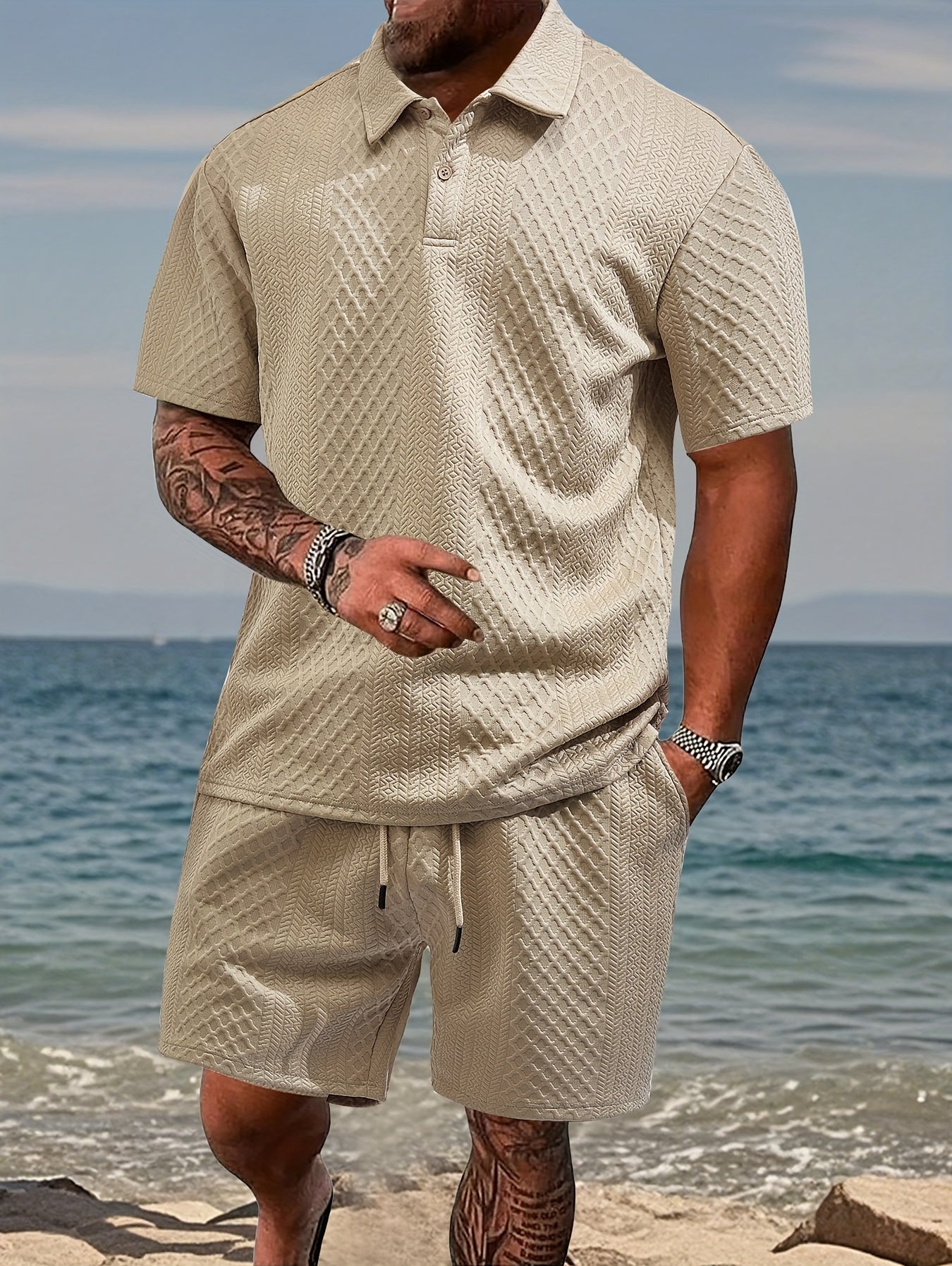 Conjunto Riviera Elite | Textura Premium 3D y Frescura Absoluta en Verano